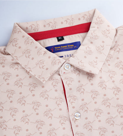 Cricket Cowboy Button Up | Collared Shirt in Beige