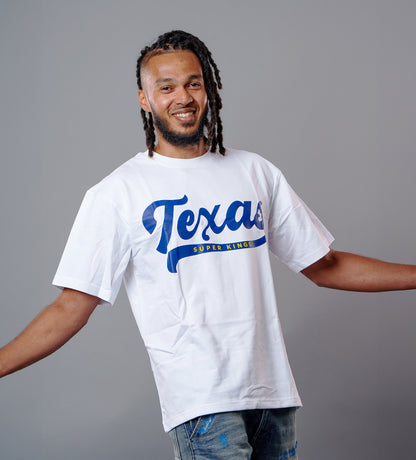 Texas White Tee | Oversized Crew Neck