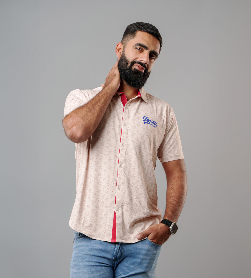 Cricket Cowboy Button Up | Collared Shirt in Beige