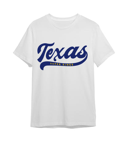 Texas White Tee For Kids | Crew Neck